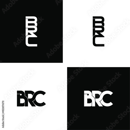 brc letter original monogram logo design