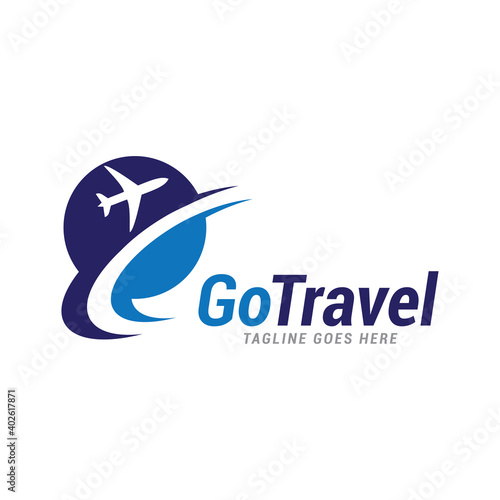 Free Download Go Travel airplane plane logo icon vector template. - GFXLoad