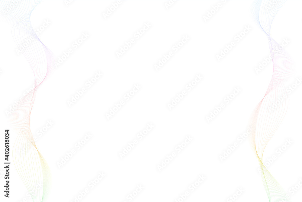 Obraz premium Abstract_wave_lines_white_background
