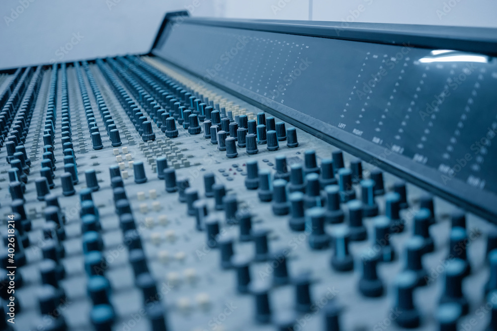 Obraz premium Soundboard mixer electronic device