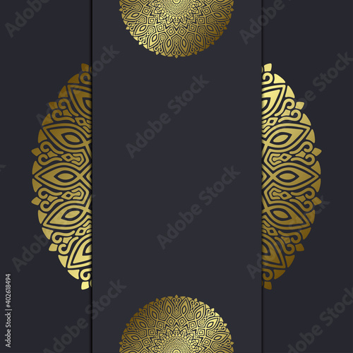 Mandala template with elegant, classic elements. Great for invitation, flyer, menu, brochure, background Premium Vector