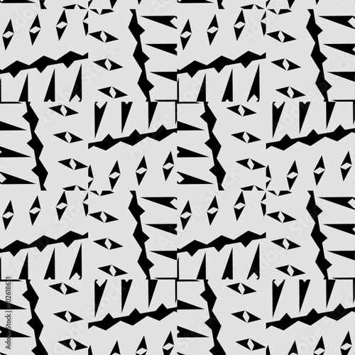 Black and white texture. Abstract seamless geometric pattern. 