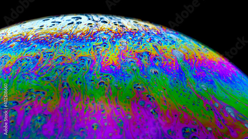 Soap Bubble Ball abstract background semicircle