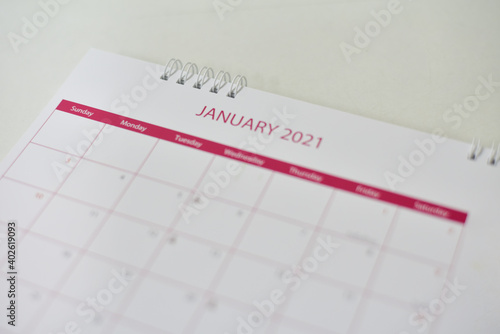 Calendar 2021 in planning concept.