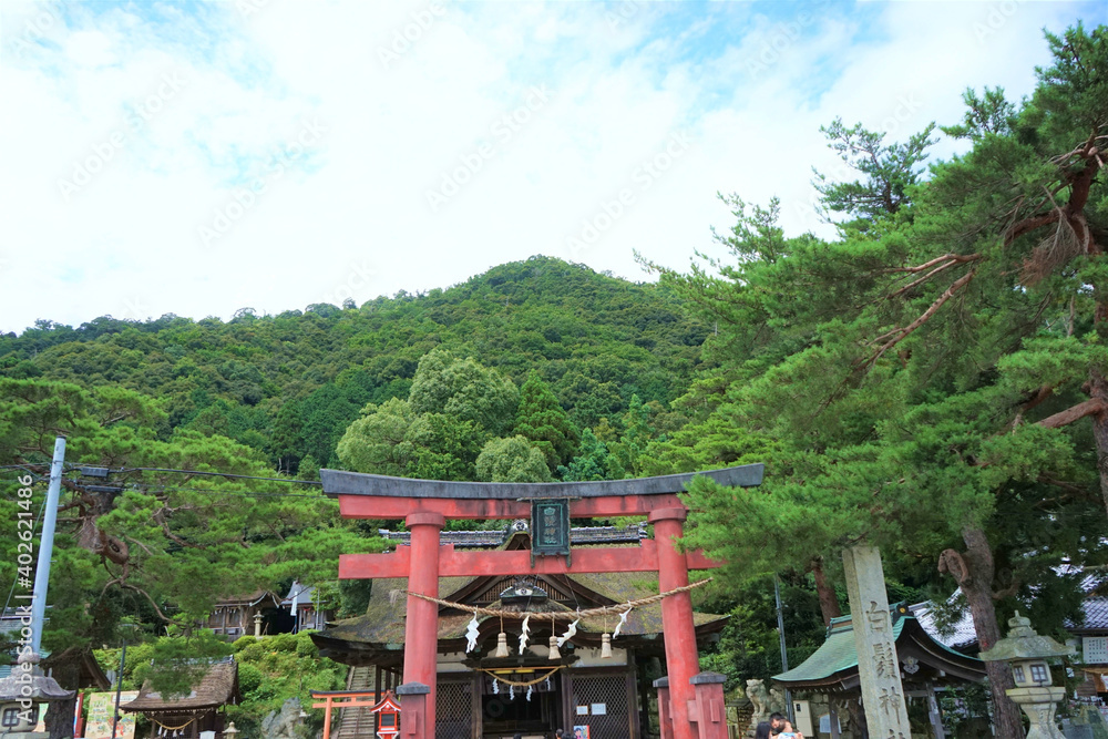 Shirahige shrine with Torii Gate in Lake Biwa, Shiga, Japan - 滋賀 白髭神社 鳥居 Shirahige shrine with Torii Gate in Lake Biwa, Shiga, Japan - 滋賀 白髭神社 鳥居