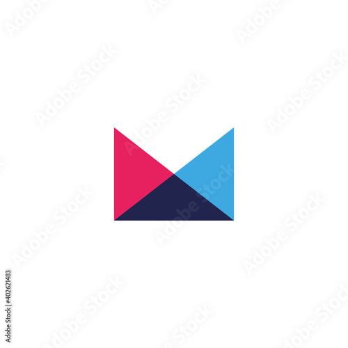 Vector abstract letter M logo template. Material design, origami paper, flat style Free Download Vector abstract letter M logo template. Material design, origami paper, flat style - GFXLoad