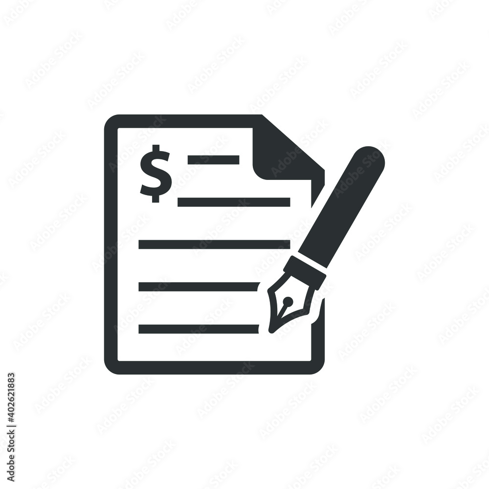 Business contract icon