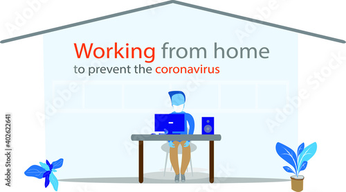 Working at home to prevent COVID-19 outbreaks with vector technology.