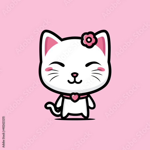 cute lucky cat character design