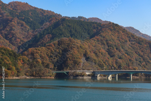 宮ヶ瀬湖の紅葉（神奈川県清川村） photo