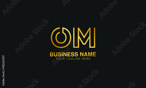 OM O M initial logo | initial based abstract modern minimal creative logo, vector template image. luxury logotype logo, real estate homie logo. typography logo. initials logo.