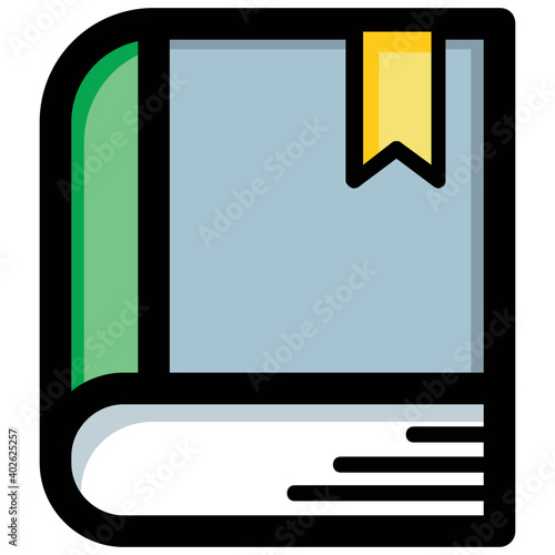 Book Vector Icon. icon illustration of school and learning