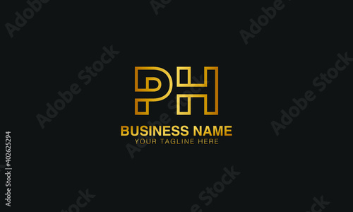PH P H initial logo | initial based abstract modern minimal creative logo, vector template image. luxury logotype logo, real estate homie logo. typography logo. initials logo.