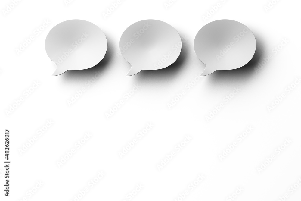 吹き出しの3Dイラスト 吹き出しの3Dイラスト