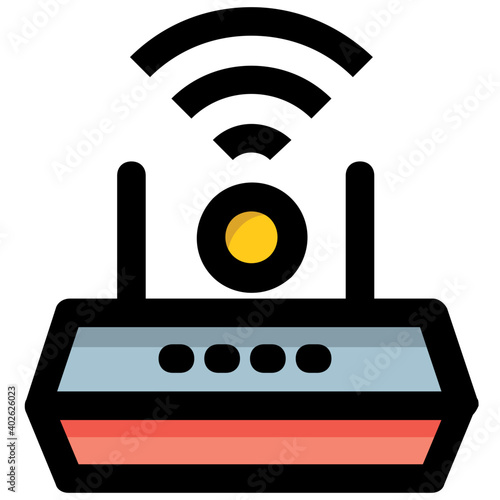 Vector illustration of an internet modem