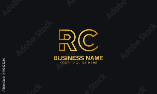 RC R C initial logo | initial based abstract modern minimal creative logo, vector template image. luxury logotype logo, real estate homie logo. typography logo. initials logo.