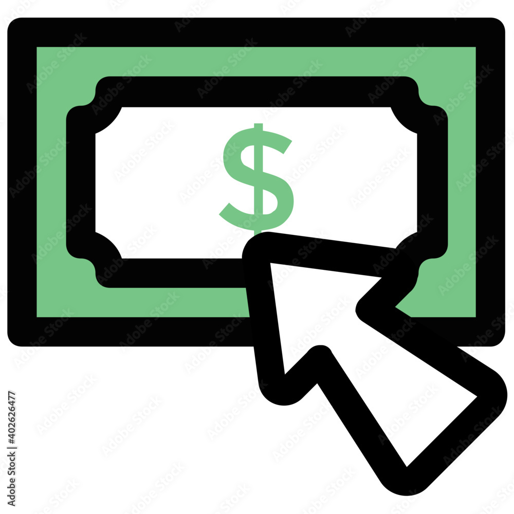 Vector illustration of pay per click concept