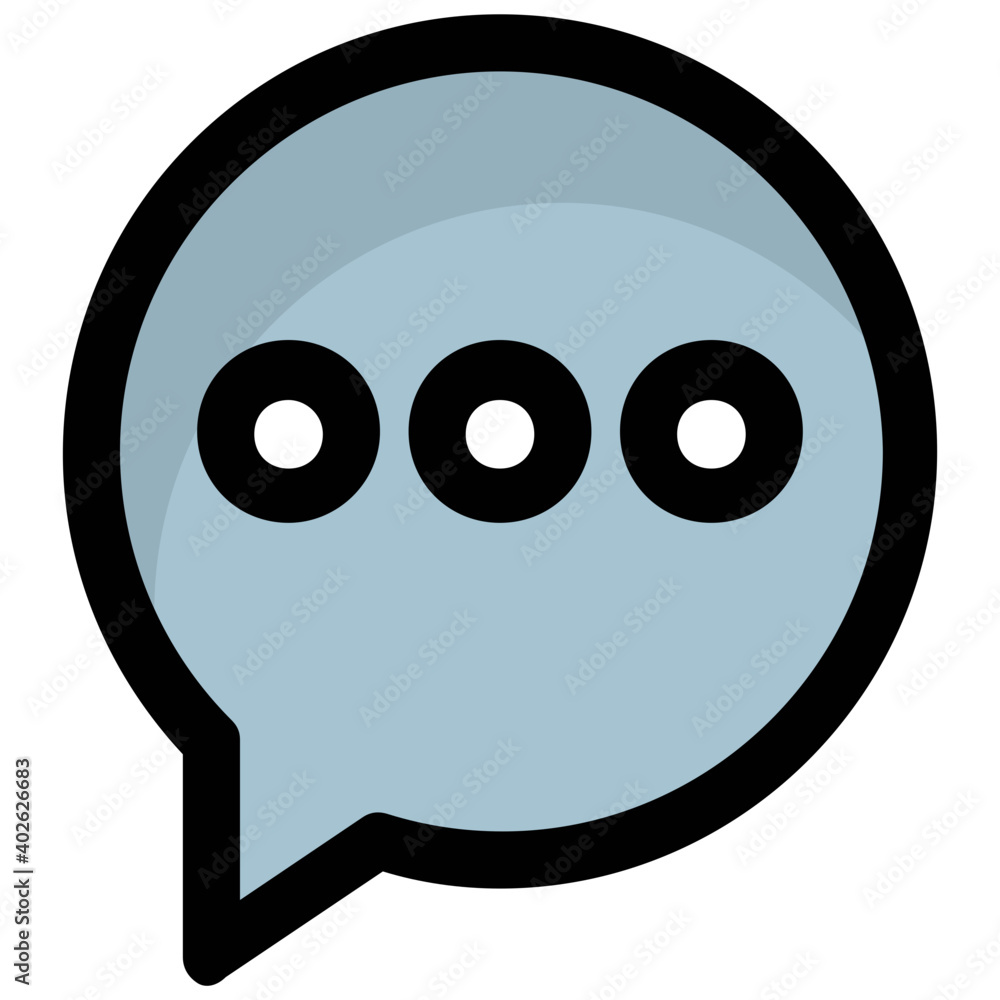 Vector icon of chat bubble Vector icon of chat bubble