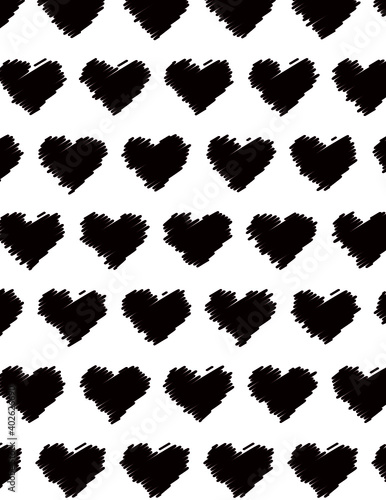 Black Heart Pattern Background