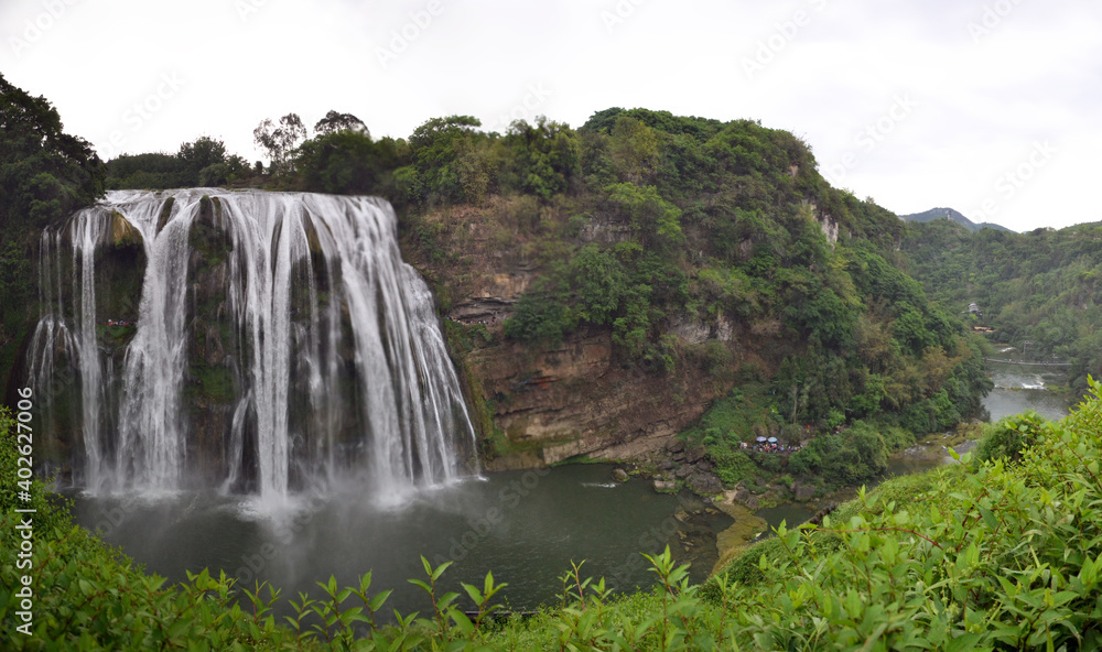 Obraz premium China, huanggoshu waterfall, water, panorama