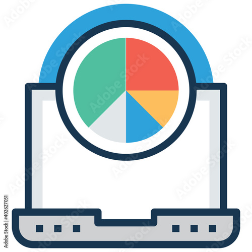 Web Analytics Vector, this flat design describes website dashboard and data visualization 
