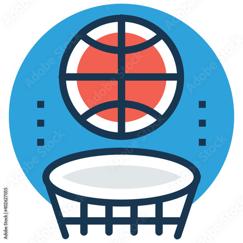 Backboard, sports related flat Vector Icon