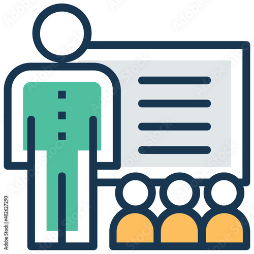 Flat Vector illustration of classroom 