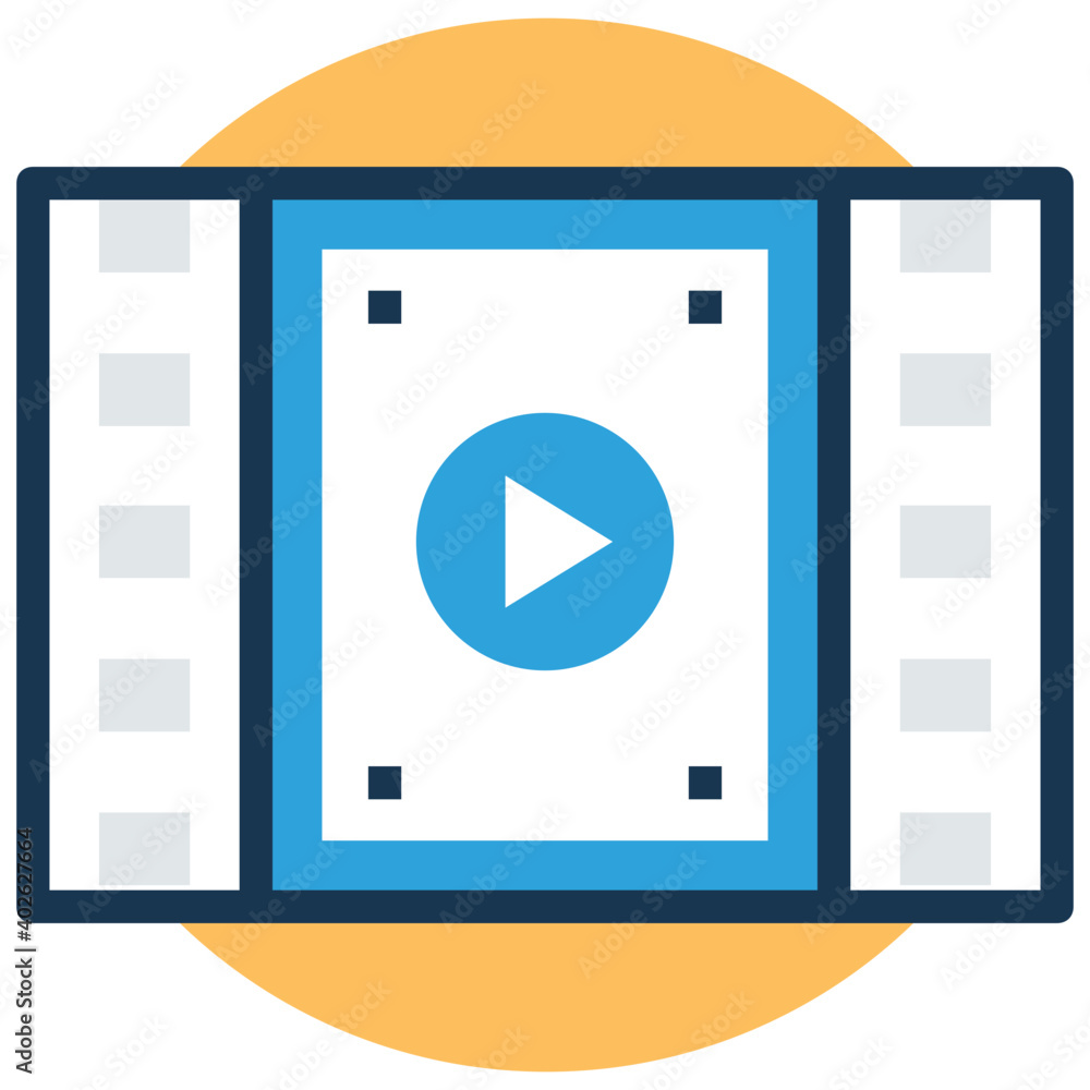Video tutorial concept vector icon Video tutorial concept vector icon