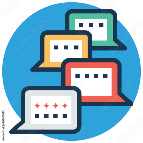 Communication, thoughts and talking speech bubble vector 