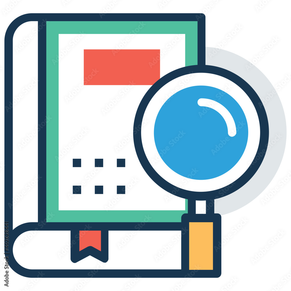 Online Book Search Vector Icon Online Book Search Vector Icon