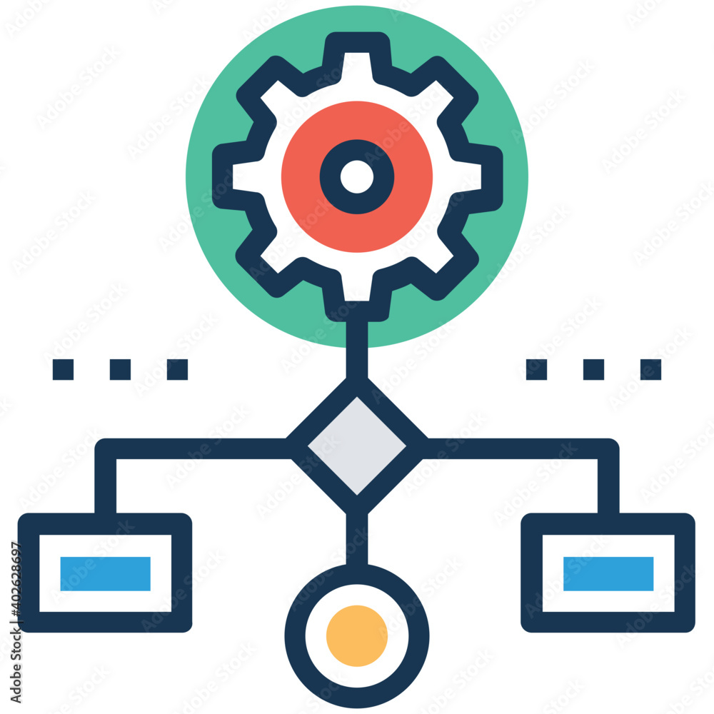 Modern illustration of Workflow Process Vector Icon Modern illustration of Workflow Process Vector Icon