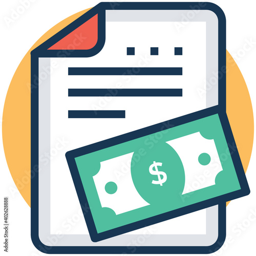 Cash flow statement Vector Icon