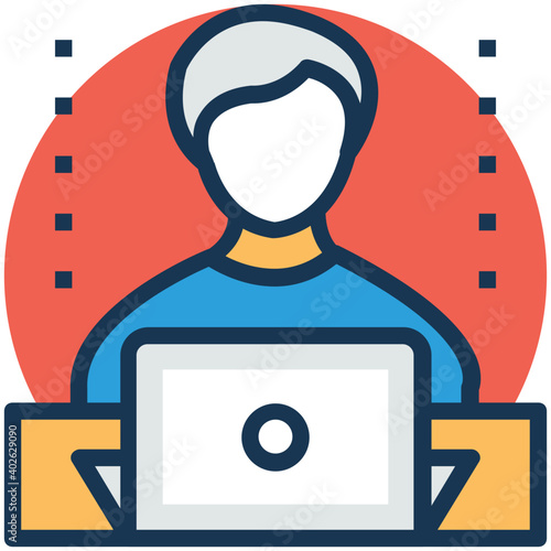 Concept of Freelancer vector illustration