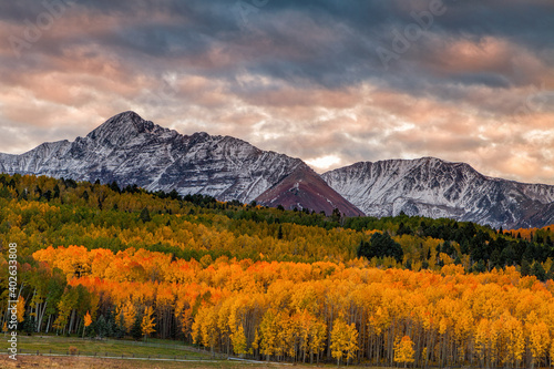 Mount Wilson in Colorado's San Juan Mountains at autumn