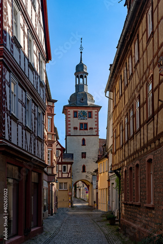 Stadttor der Altstadt von Klingenberg am Main in Unterfranken, Bayern, Deutschland 