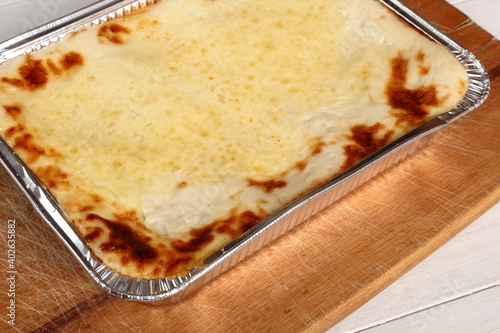 Baked Lasagne Bolognese in Disposable Foil Dish
