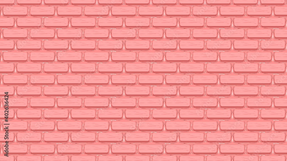 The pattern forms a wall made of blue bricks