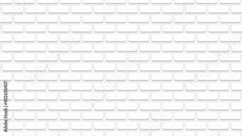 The pattern forms a wall made of white bricks