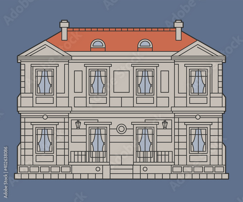 Vintage italian or french chateau house