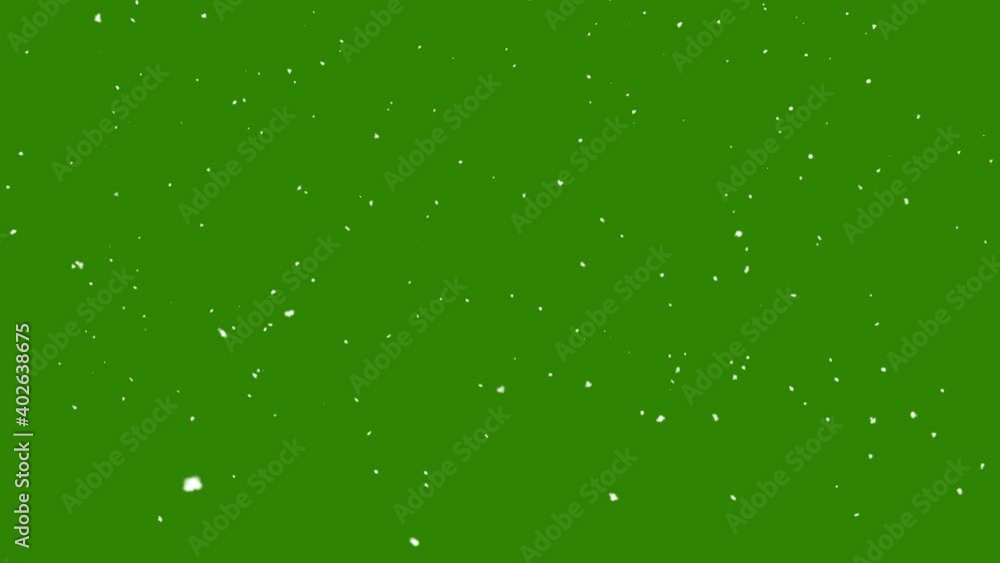 Snow falling on green screen background Snow falling on green screen background