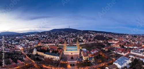 Photos aerial view of Cathedral in Pecs