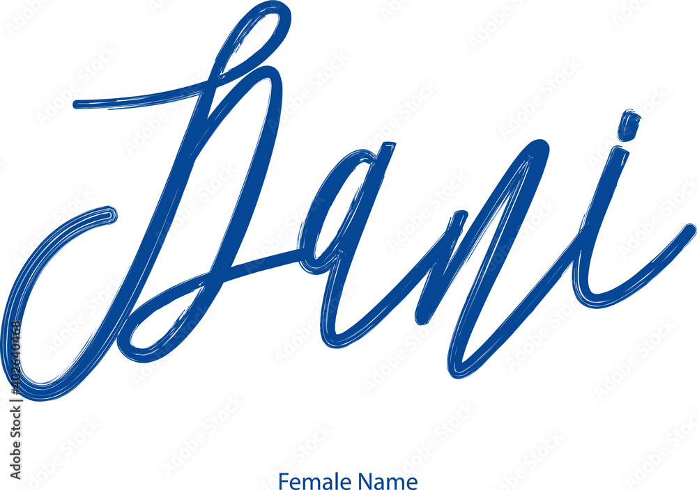 Cursive Calligraphy Blue Color Text of Female Name Cursive Calligraphy Blue Color Text of Female Name