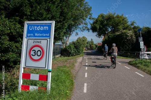 Street Sign Uitdam The Netherlands 6-8-2020 photo