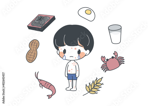 アトピー性皮膚炎で全身が痒い子とアレルギー食材・特定原材料7品目