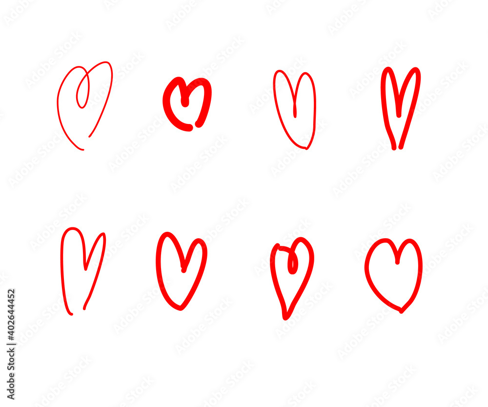 Vector Heart shape frame with brush painting isolated on white b Vector Heart shape frame with brush painting isolated on white b