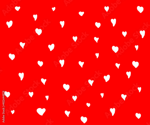 Vector Heart shape frame with brush painting love background - h