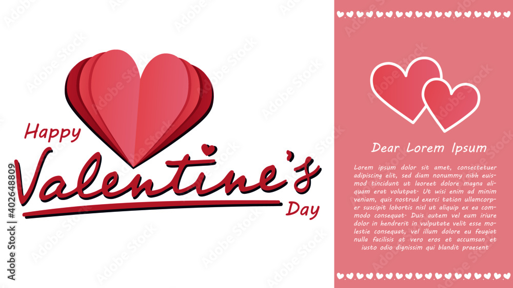 Happy Valentine's day greeting card template