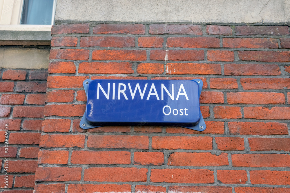 Street Sign Nirwana At Amsterdam The Netherlands 2019