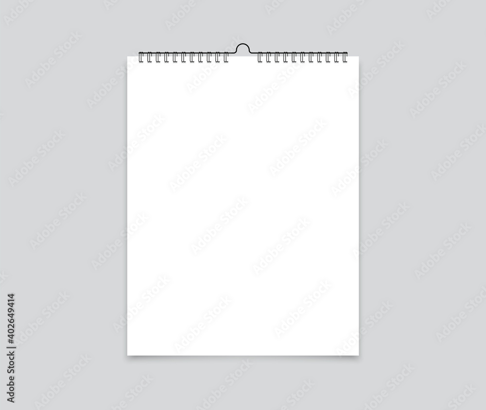 Mock up realistic wall calendar with spiral. White paper tear-off calendar. Empty template for spiral brochure, notepad and calendar. Blank postcard for advertising design. Mock up realistic wall calendar with spiral. White paper tear-off calendar. Empty template for spiral brochure, notepad and calendar. Blank postcard for advertising design.