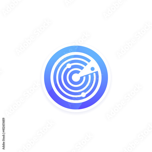 radar logo for apps, vector